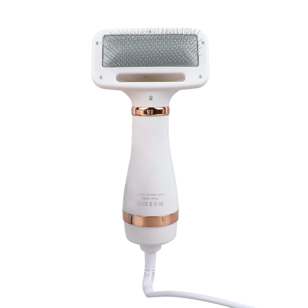2-in-1 Handheld Pet Grooming Dryer with Slicker Brush for Dogs