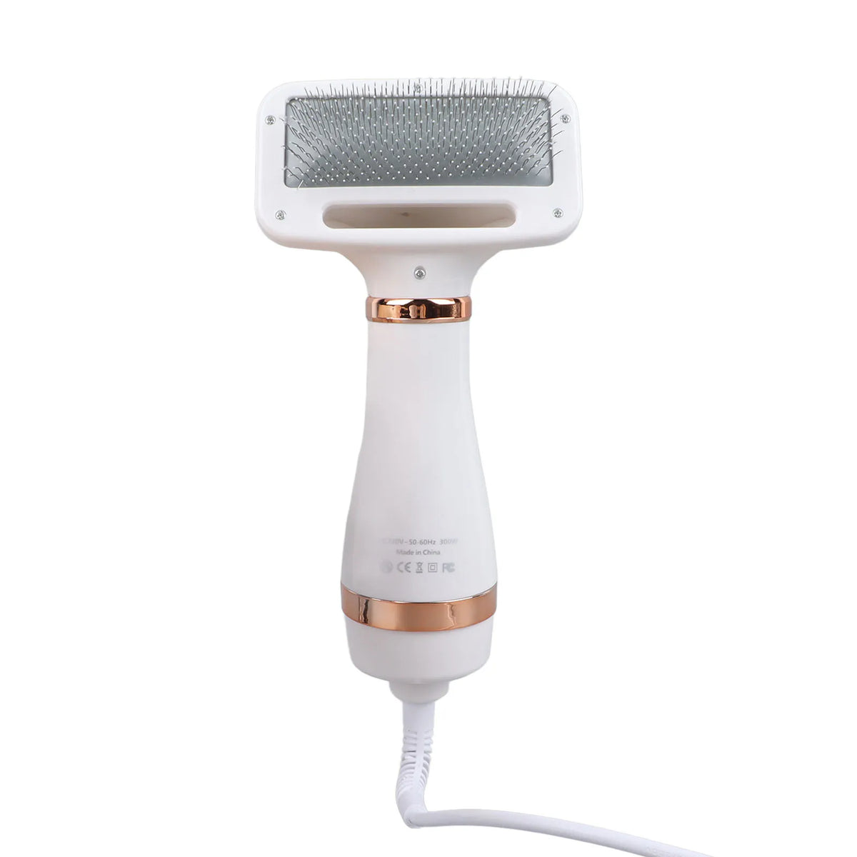 2-in-1 Handheld Pet Grooming Dryer with Slicker Brush for Dogs