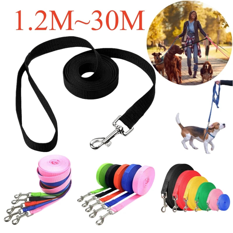 Extra Long Dog Training Leash, Durable Nylon Rope 1.2M to 30M