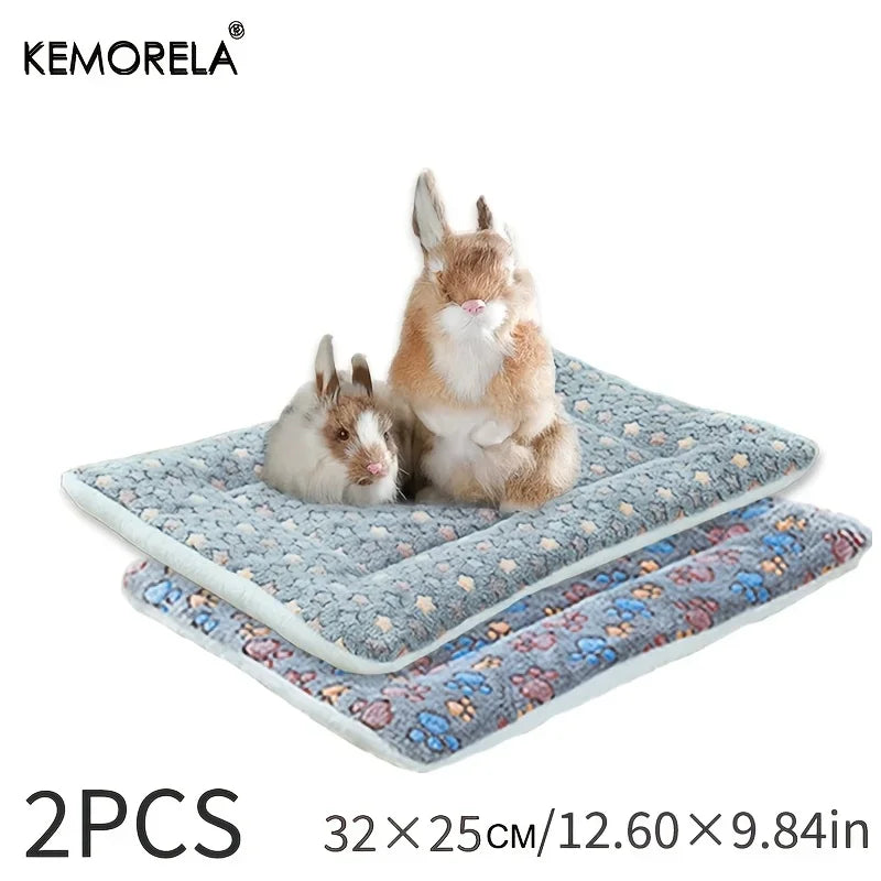 2-Pack Paw Print Small Pet Bed Mats