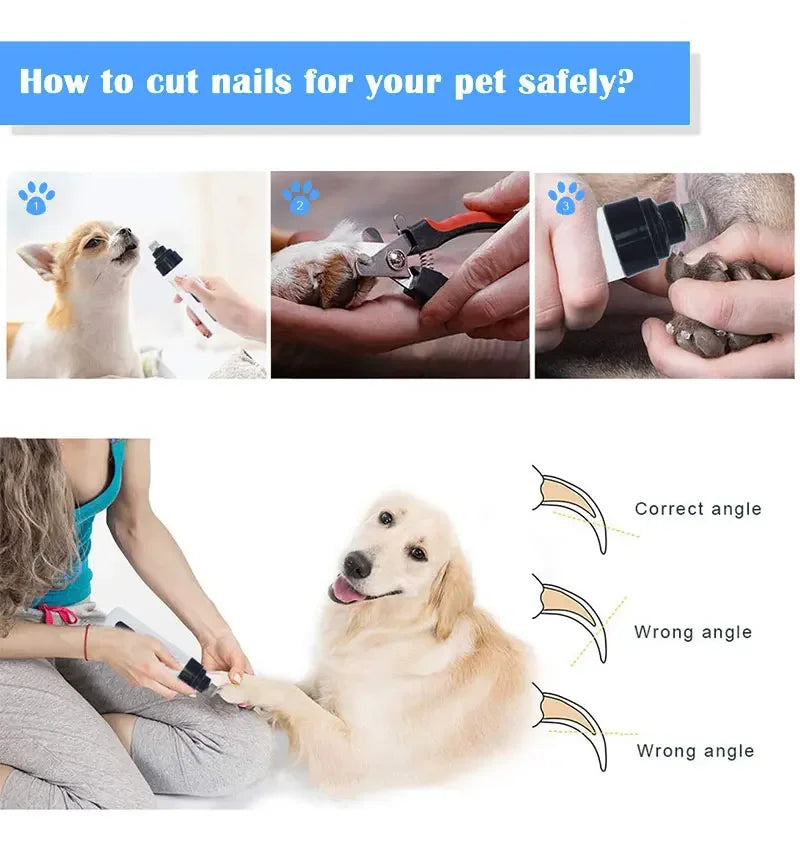 Quiet Rechargeable Pet Nail Clipper & Grinder for Dogs & Cats