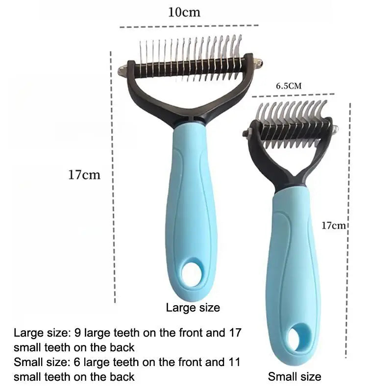 2-in-1 Pet Dematting and Deshedding Brush