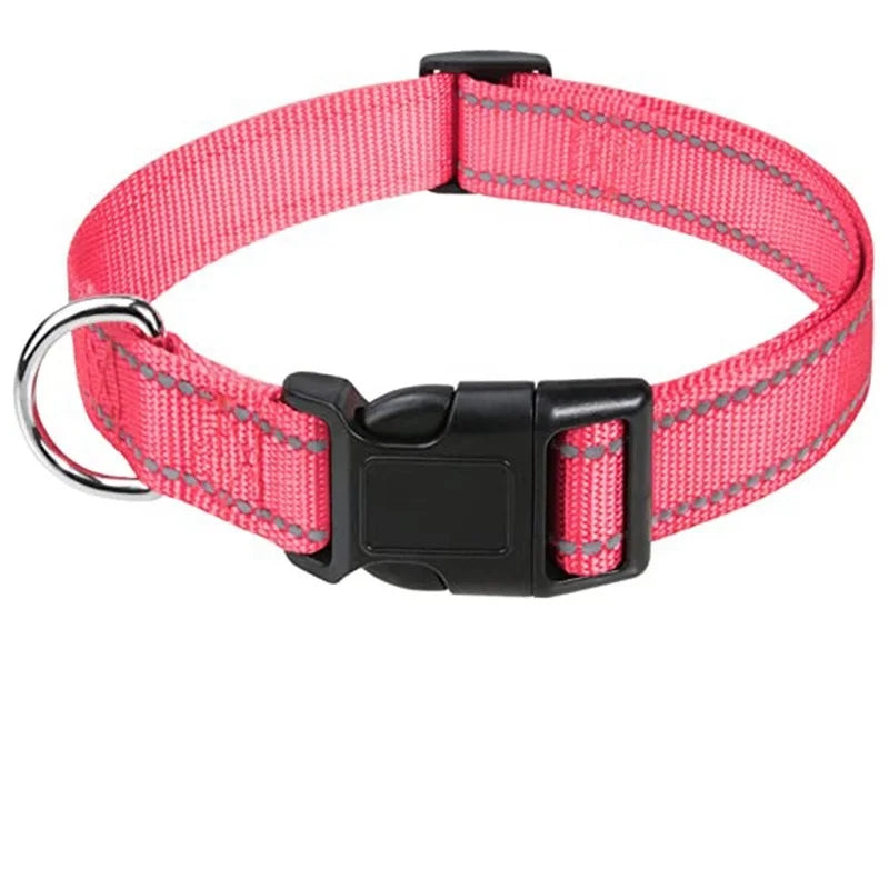 Adjustable Nylon Dog Collar, Soft Buckle Collar for Puppies & Dogs