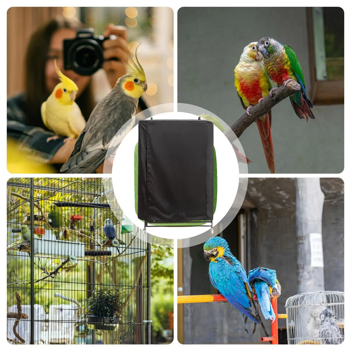 Breathable Blackout Bird Cage Cover, Washable Night Sleep Cover