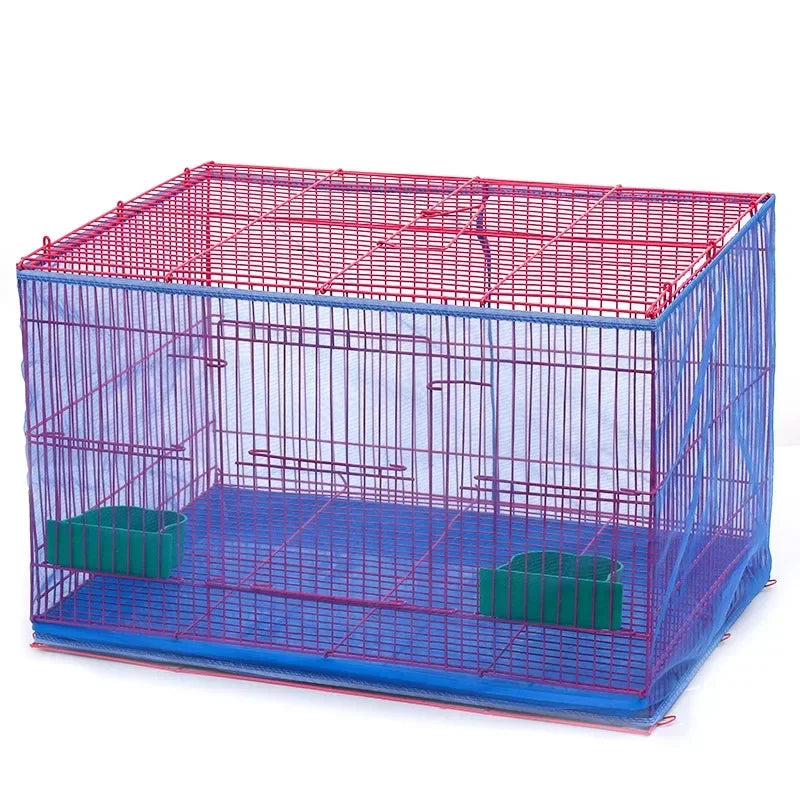 Stretchy Mesh Bird Cage Seed Catcher Skirt, Easy-Clean Cage Guard