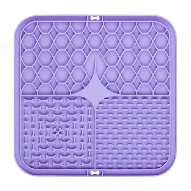 Silicone Suction Lick Mat for Dogs, Slow Feeder Bath Distraction Pad