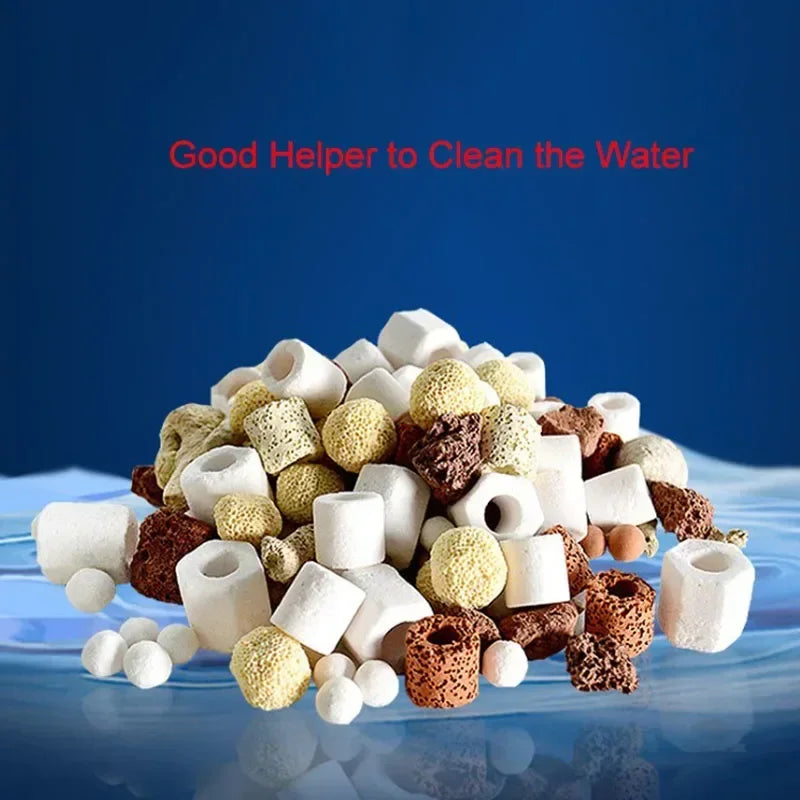 Aquarium Bio Balls & Ceramic Ring Filter Media Mix for Fish Tank Filters
