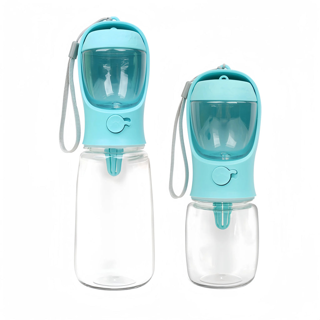 2-in-1 Pet Travel Water Bottle with Food Container for Dogs & Cats