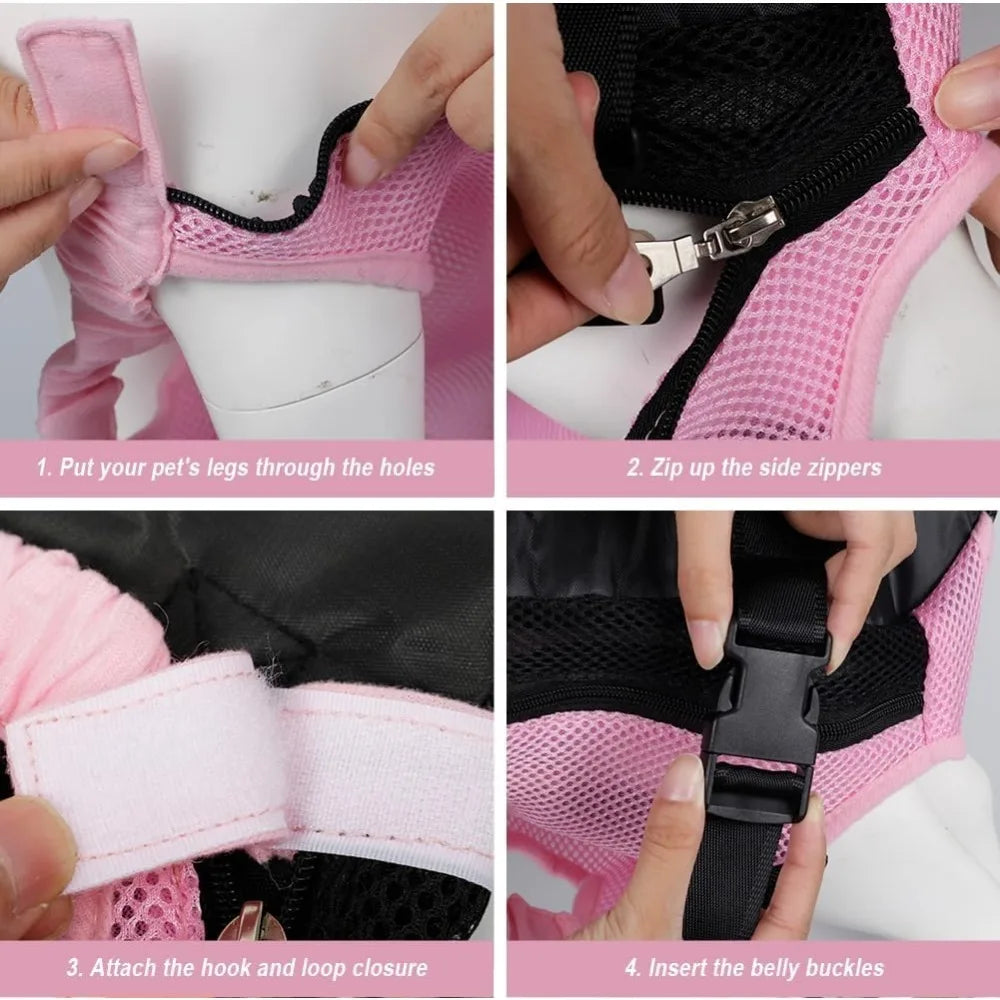Front Chest Dog Backpack Carrier for Cats & Small Dogs Travel Hiking