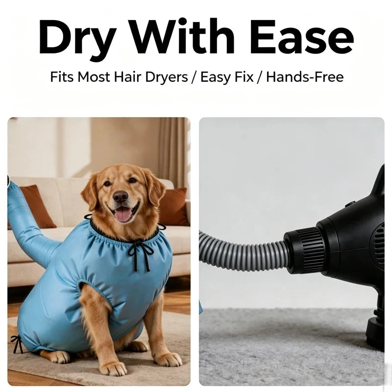 Portable Pet Drying Bag for Dogs and Cats, Foldable Hair Dryer Box