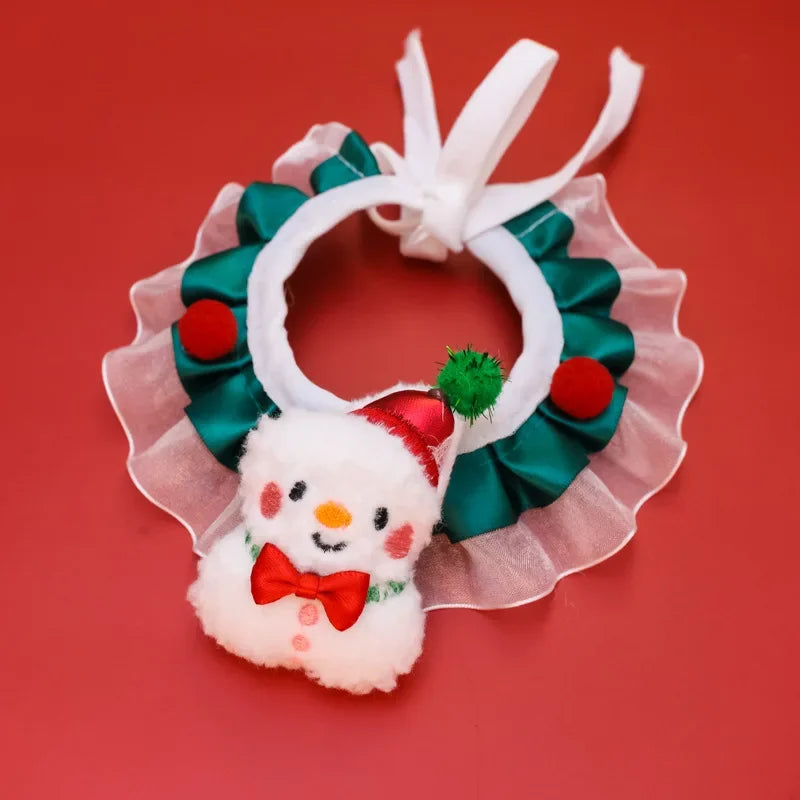 Christmas Pet Collar Bandana, Festive Holiday Dog & Cat