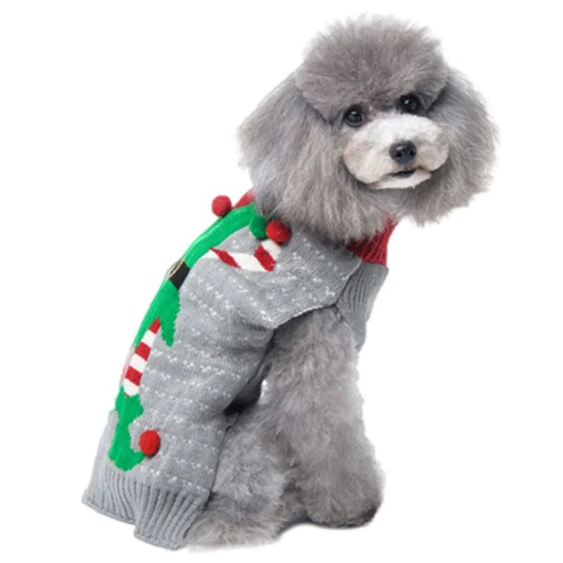 Soft Warm Christmas Turtleneck Dog Sweater for Small Dogs