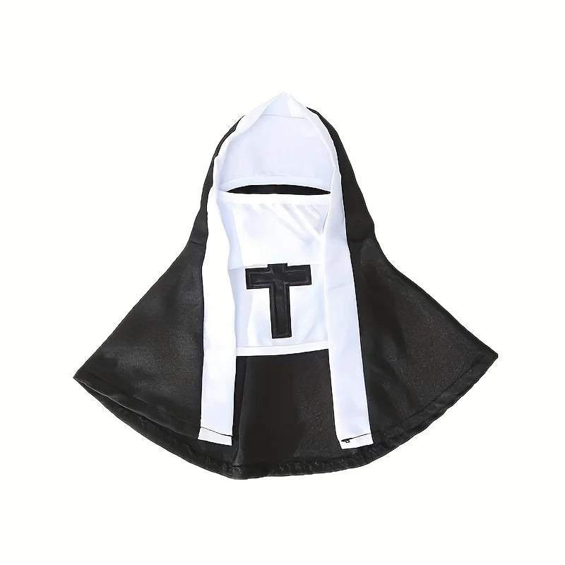 Funny Halloween Pet Nun Costume, Hooded Outfit for Dogs & Cats
