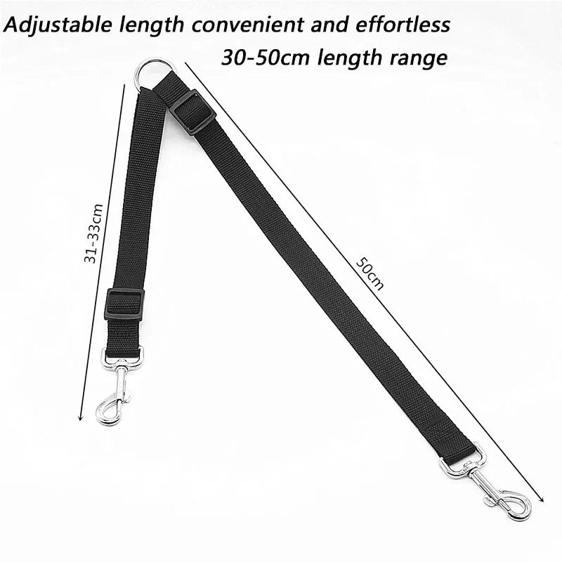Tangle-Free V-Shape Double Dog Leash Coupler for Walking Two Dogs