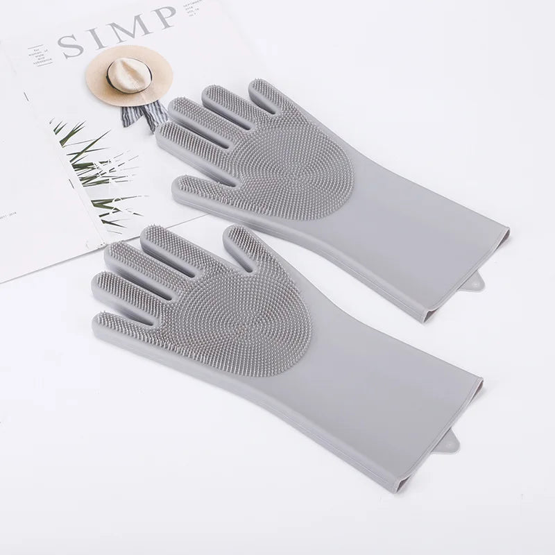 Silicone Bath Scrub Gloves for Dogs and Cats
