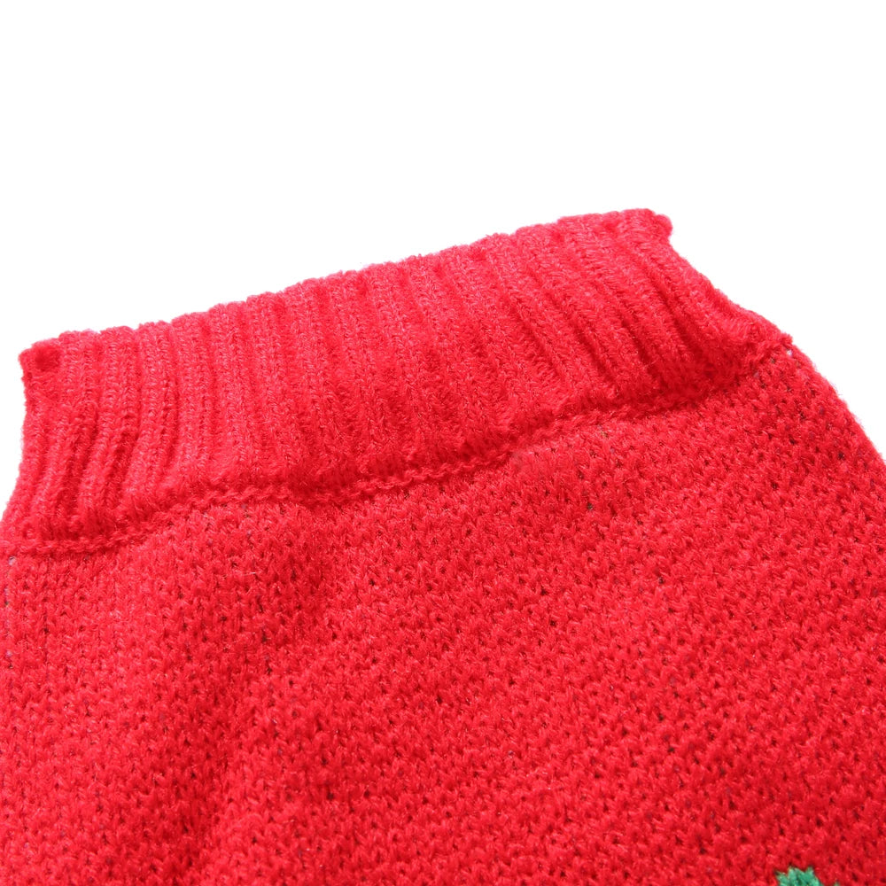Christmas Dog Sweater, Geometric Pattern Winter Knit Puppy Coat