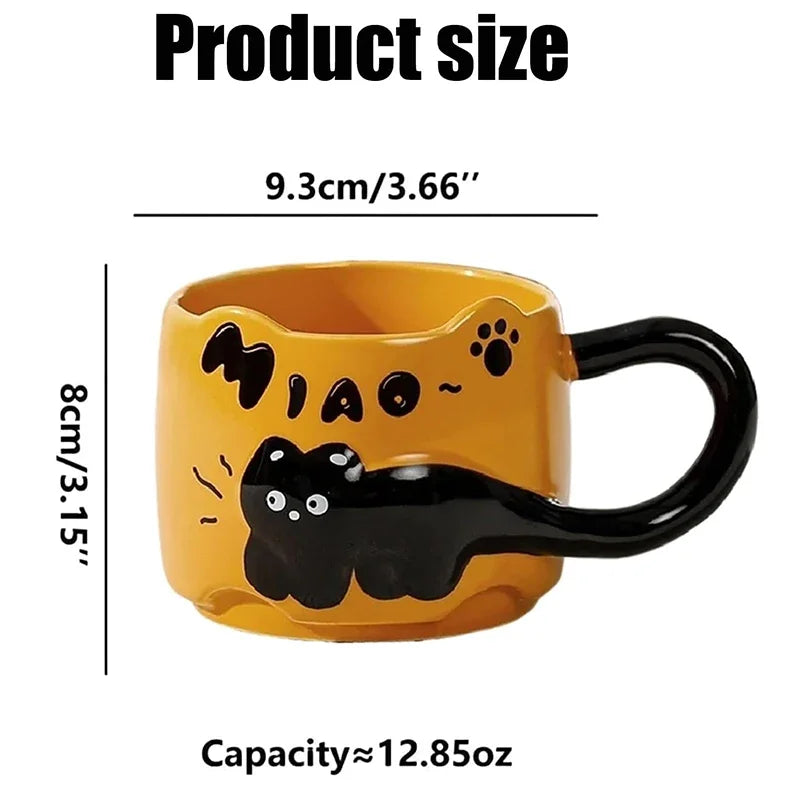 Stacking Cat Ceramic Mug, Cute Cartoon Coffee & Tea Cup Gift