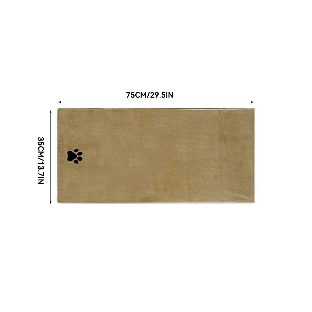 Absorbent Microfiber Dog Bath Towel, Quick-Dry Pet Towel
