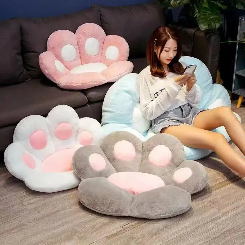 Giant Plush Cat Paw Floor Cushion, Soft Decor Pillow for Cat Lovers