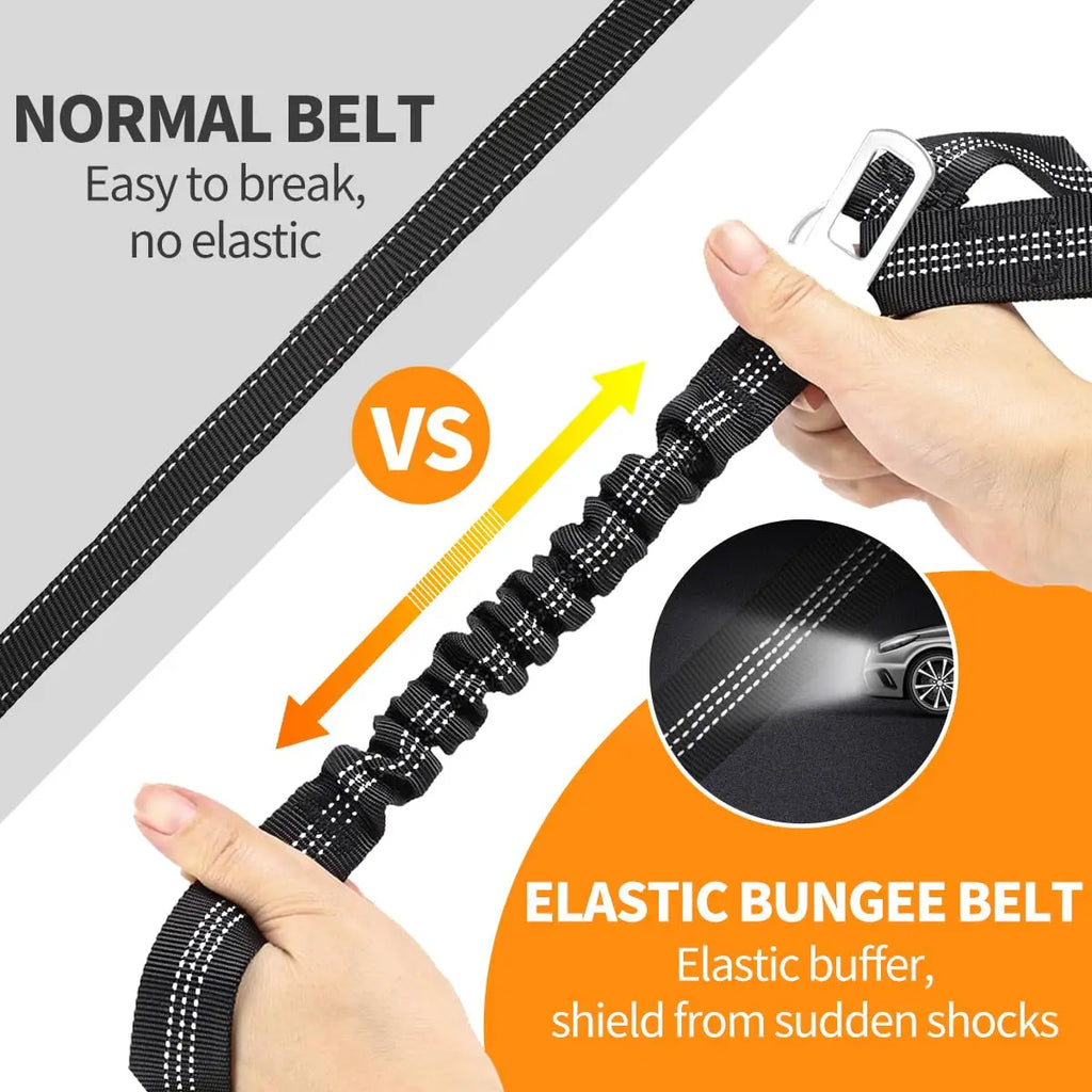 2-in-1 Dog Harness with Leash and Car Seat Belt Strap