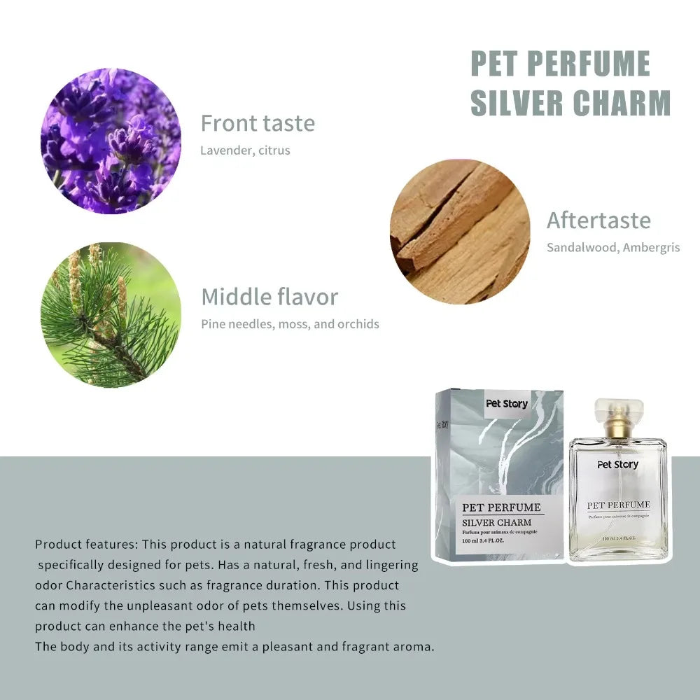 Long-Lasting Pet Cologne Deodorizing Spray for Dogs & Cats, 100ml