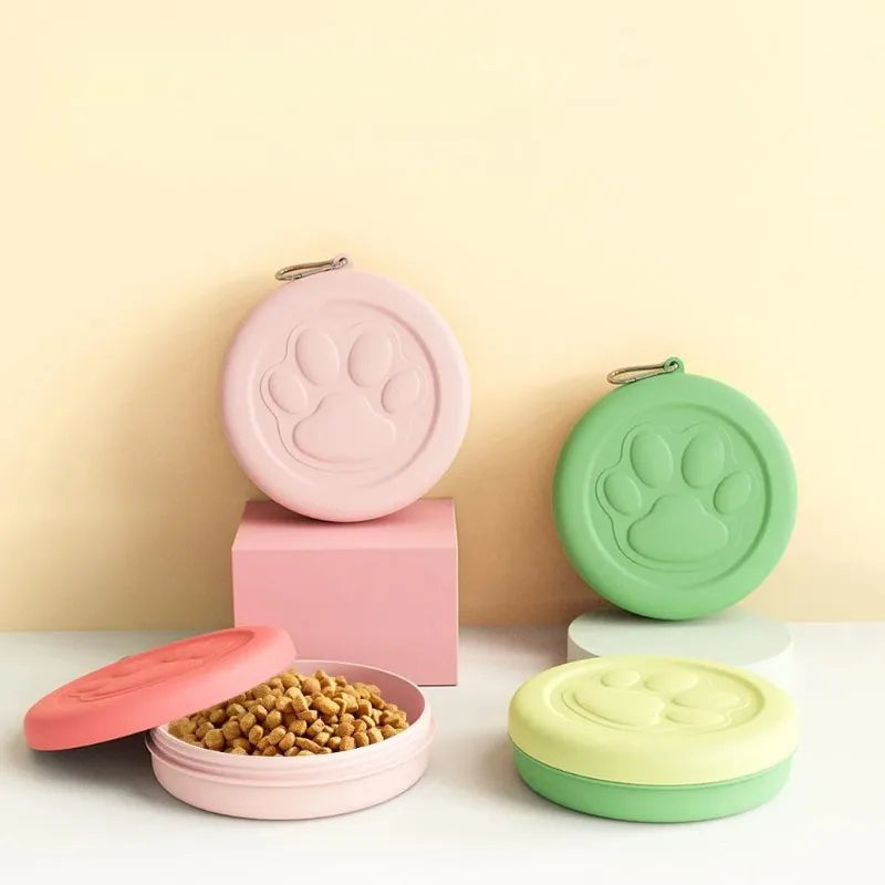 Portable Dog Food Bowl & Snack Box – Outdoor Travel Feeder