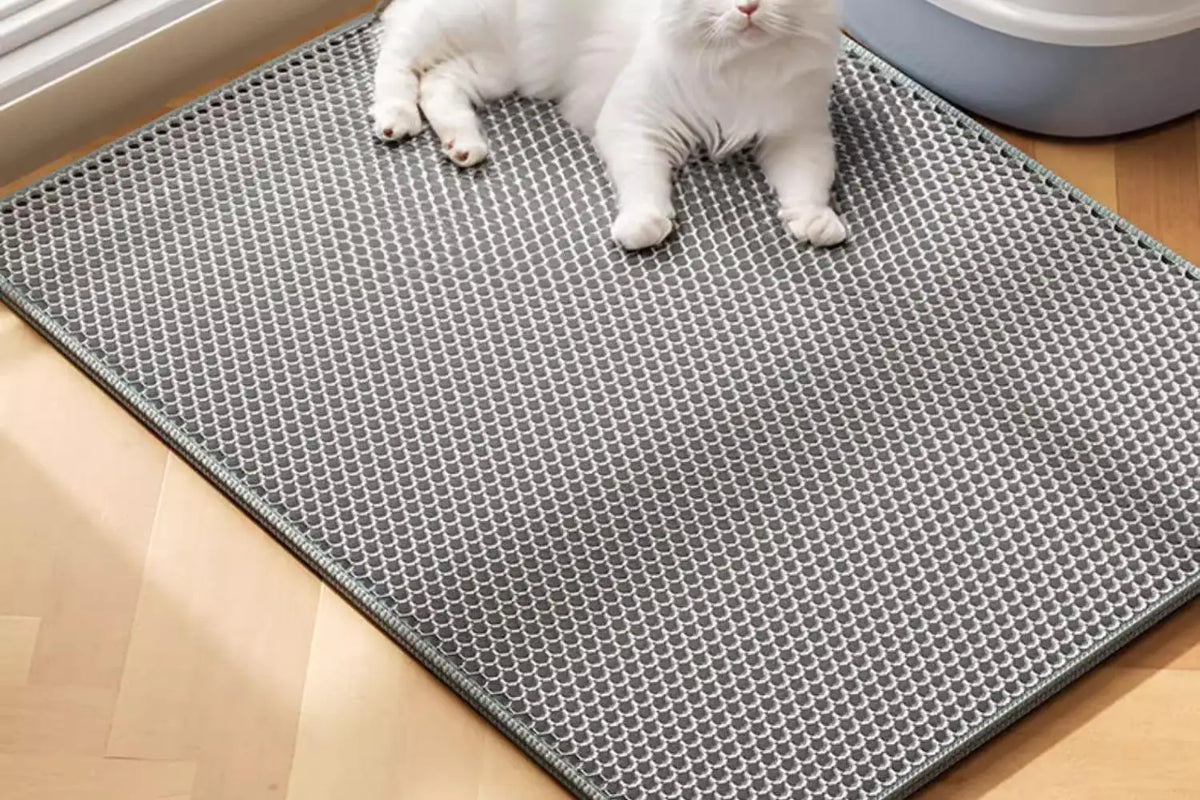 Heavy Duty Waterproof Cat Litter Mat, Double Layer Non-Slip