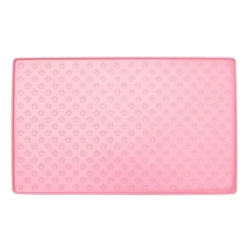Waterproof Silicone Pet Food Mat, Non-Slip Bowl Placemat for Dogs