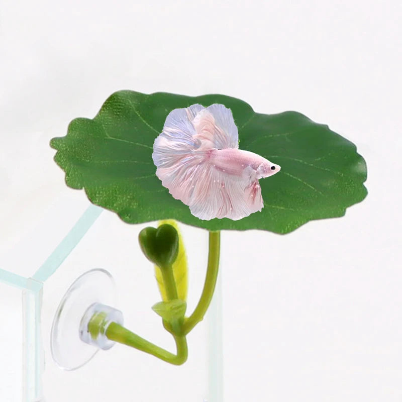 Betta Fish Leaf Hammock with Suction Cup, Resting Bed Aquarium Decor