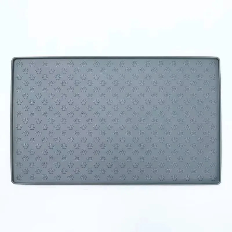 Waterproof Silicone Pet Food Mat, Non-Slip Bowl Placemat for Dogs
