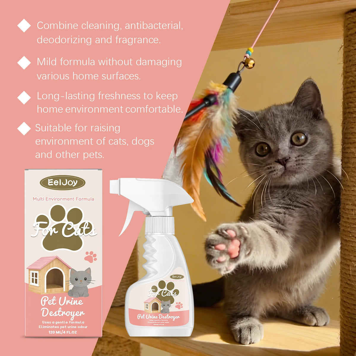 Pet Urine Odor Eliminator for Carpets, Floors & Furniture