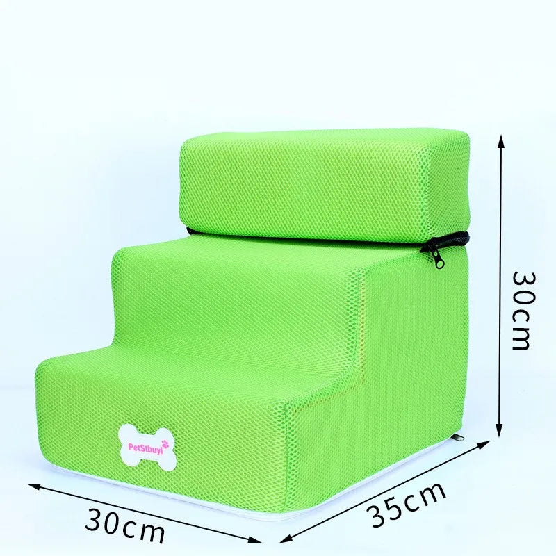 3-Step Anti-Slip Pet Stairs for Small Dogs and Cats to Bed