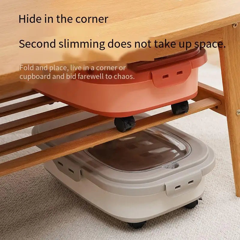 Collapsible Airtight Pet Food Storage Container with Lid, 13-33 lb
