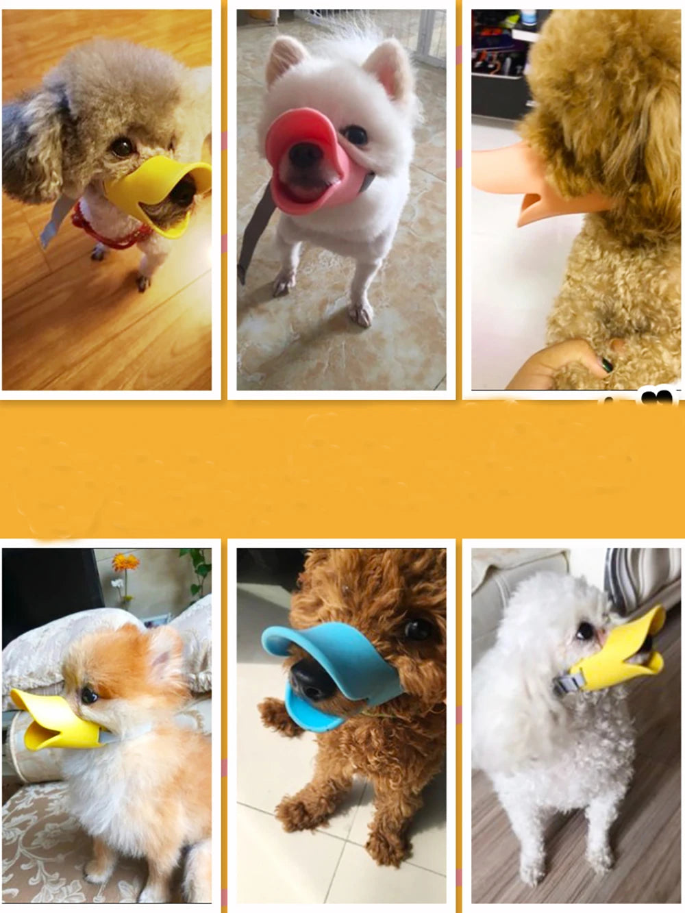 Silicone Duck Mouth Dog Muzzle, Anti-Bite Soft Mask for Dogs
