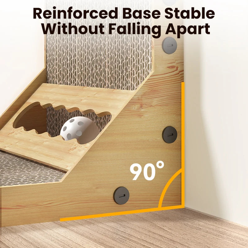 L-Shaped Cat Scratcher Board & Furniture Protector Scratch Mat