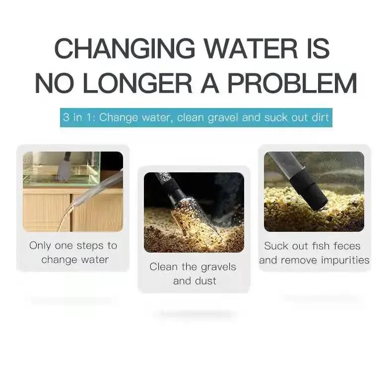 Electric Aquarium Gravel Cleaner and Water Change Siphon Pump