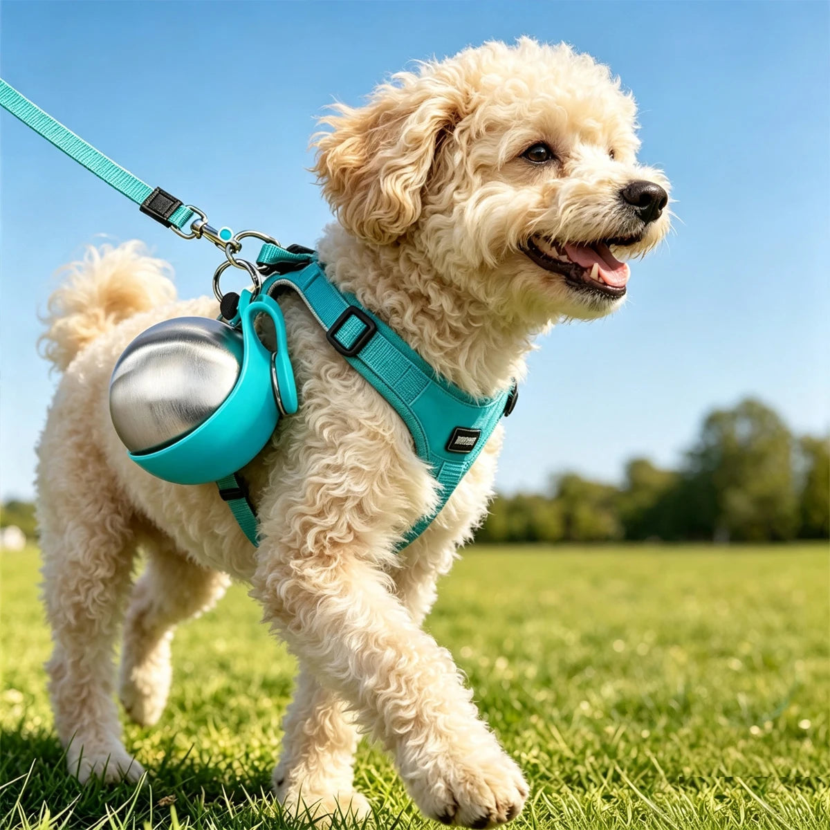 2-in-1 Portable Dog Water Bottle and Bowl for Walks and Travel