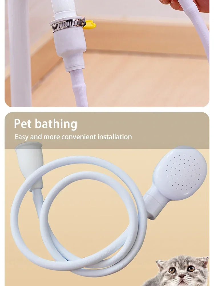 Pet Shower Sprayer Head for Dog and Cat Bathing, Garden Hose Fit