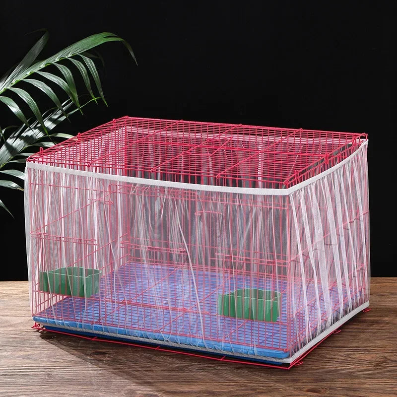 Stretchy Mesh Bird Cage Seed Catcher Skirt, Easy-Clean Cage Guard