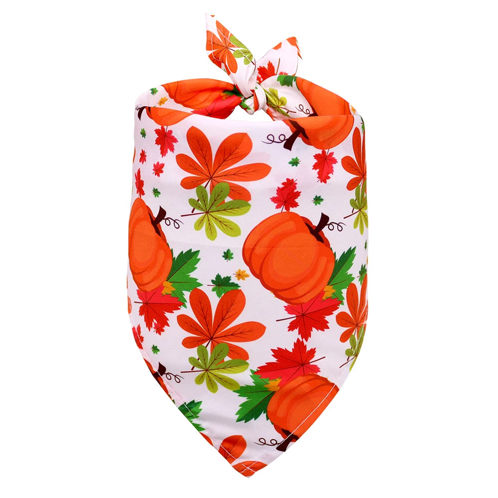 Thanksgiving Turkey Dog Bandana, Fall Pet Scarf for Dogs & Cats