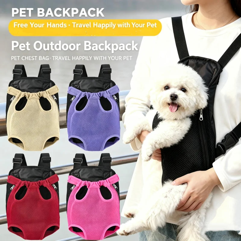Double-Shoulder Pet Carrier Bag, Breathable Travel Backpack