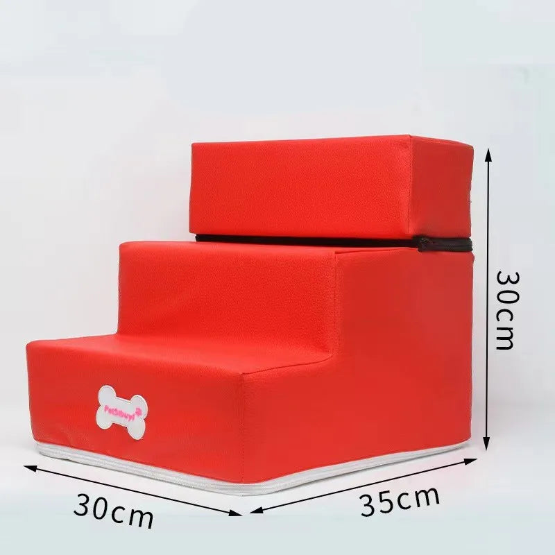 3-Step Anti-Slip Pet Stairs for Small Dogs and Cats to Bed
