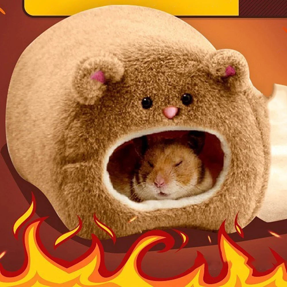 Cozy Cotton Hamster Nest, Winter Warm Small Pet Sleeping Bed