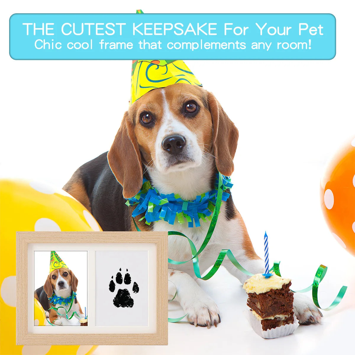 DIY Paw Print Photo Frame, Pet Memorial Keepsake Display