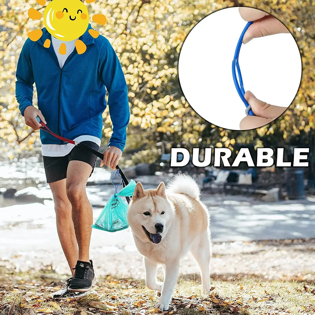 Hands-Free Dog Poop Bag Dispenser Holder for Leash Walks
