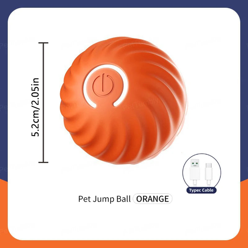 Automatic Moving Bouncing Ball Toy for Dogs, USB Rechargeable Play