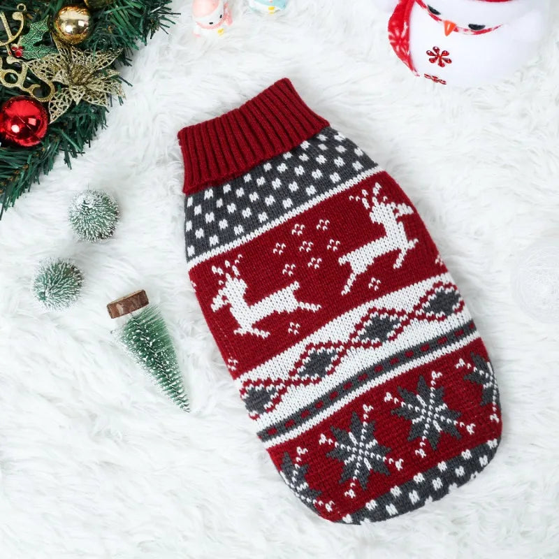 Knitted Christmas Sweater for Small and Medium Dogs and Cats