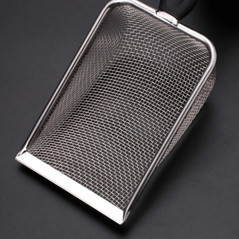 Stainless Steel Mesh Litter Scoop for Cats and Reptile Sand Cleaning