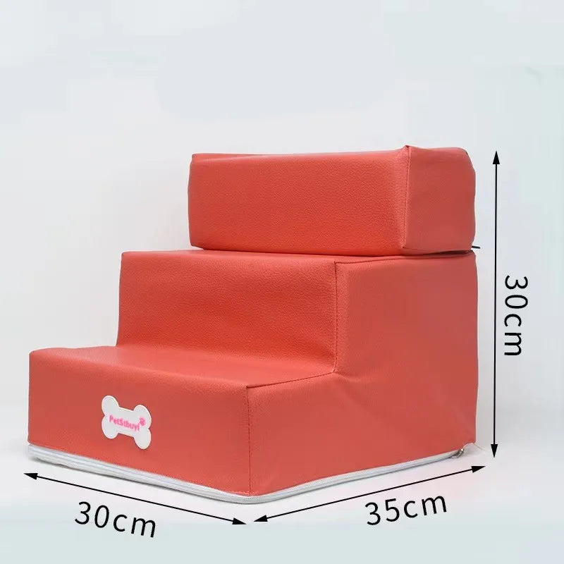 3-Step Anti-Slip Pet Stairs for Small Dogs and Cats to Bed