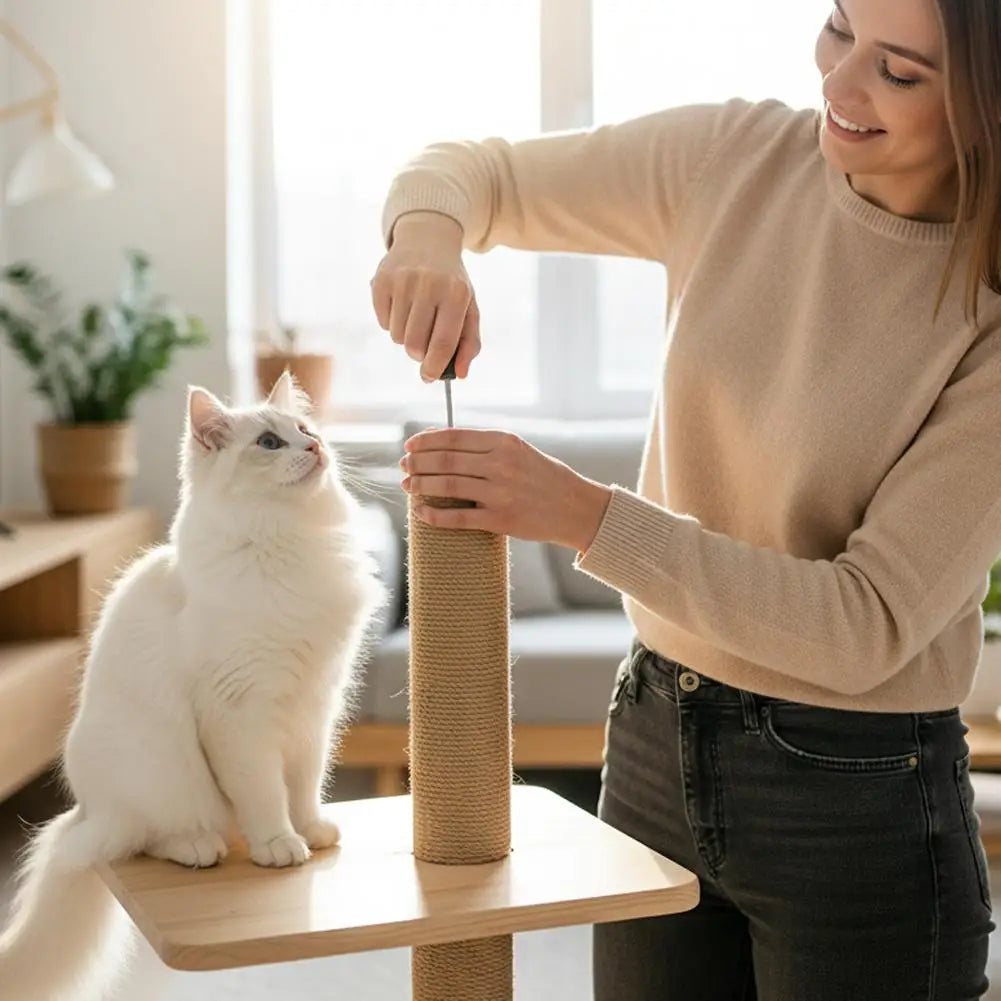 Replaceable Sisal Cat Scratching Post for DIY Cat Trees
